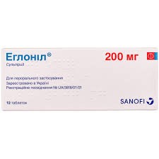 ЕГЛОНІЛ®, таблетки по 200 мг, № 12 (12х1): по 12 таблеток у бліс