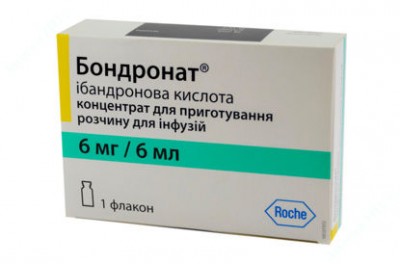 БОНДРОНАТ (Ибандроновая к-та) конц д/приг. р-ну д/інф., 6 мг/6 м