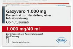 ГАЗИВА, ГАЗИВАРО (обинутузумаб) 1000 мг/40 мл (25 мг/мл), фл.