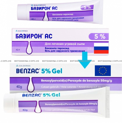 Базирон / Бензак АС 5% 40г гель